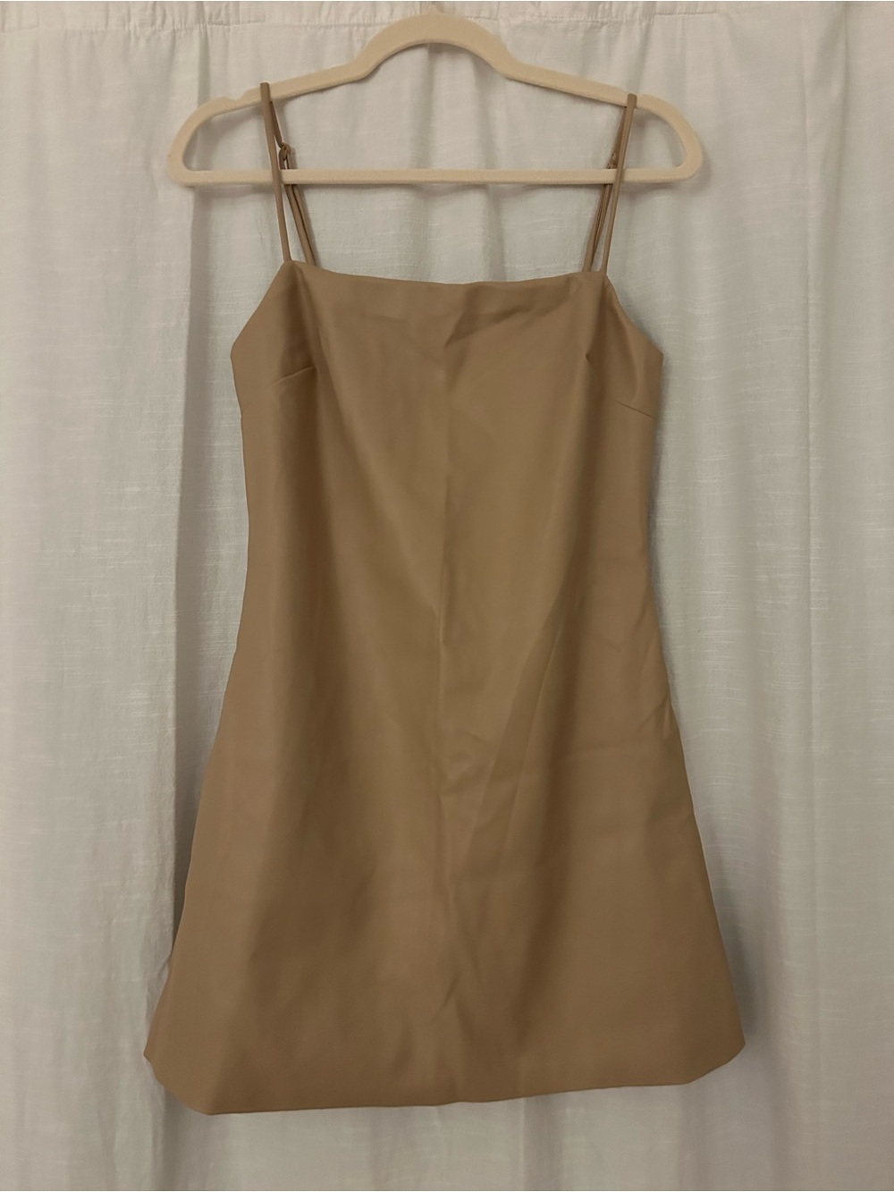 Spaghetti Strap Dress in Tan